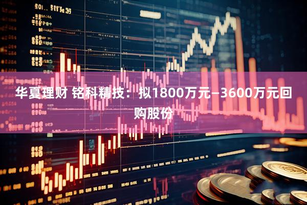 华夏理财 铭科精技：拟1800万元—3600万元回购股份